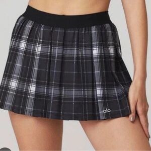 NWT ALO Yoga legacy plaid varsity tennis skirt